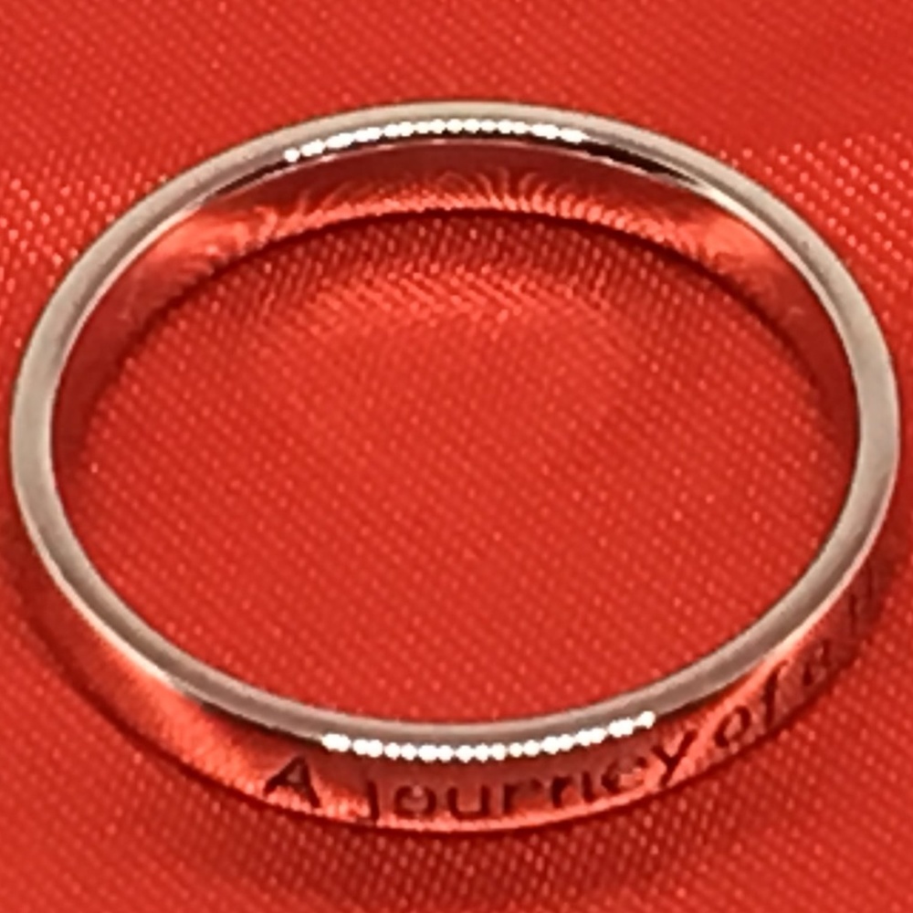 Brand New Sterling Silver "A Journey Begins" Ring